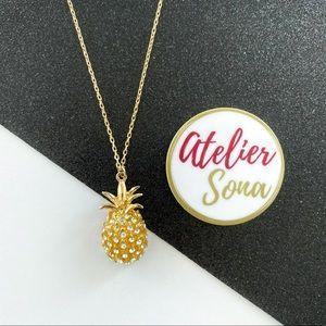 Crystal Encrusted Fruit Pineapple Necklace